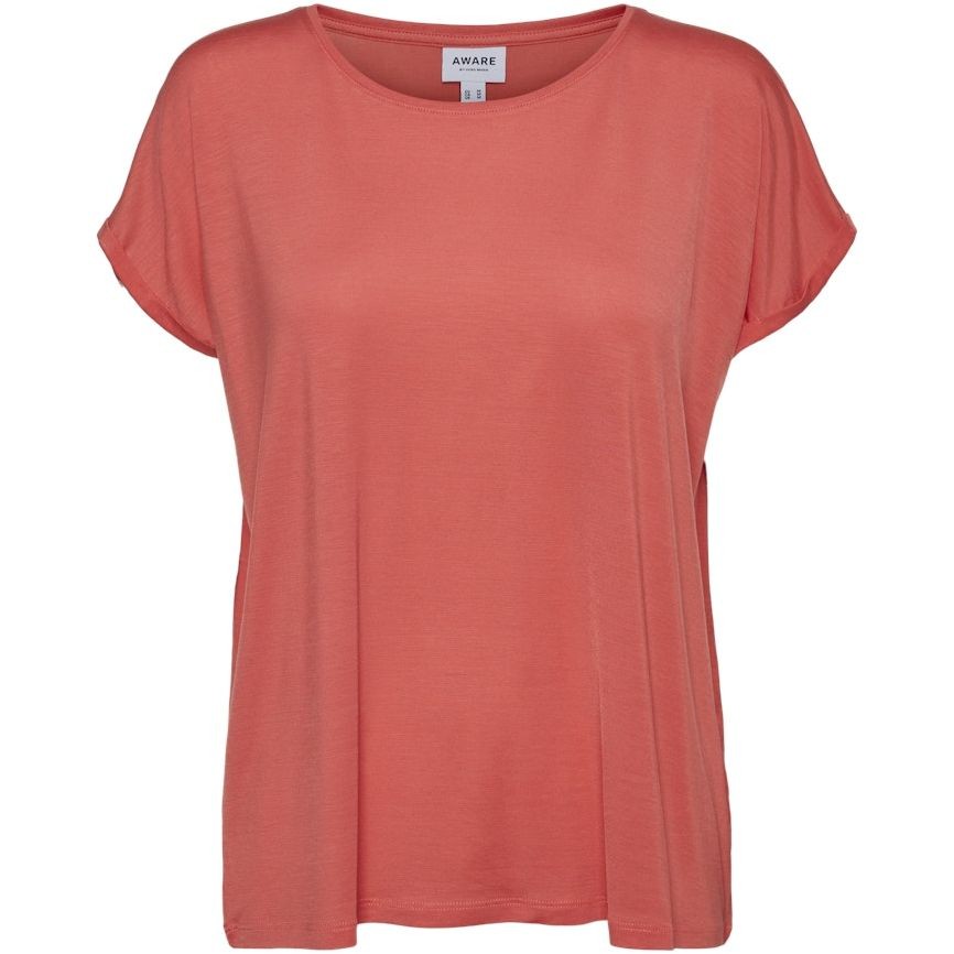 VERO MODA Marškinėliai moterims, Rožinė, VMAVA PLAIN SS TOP GA 1