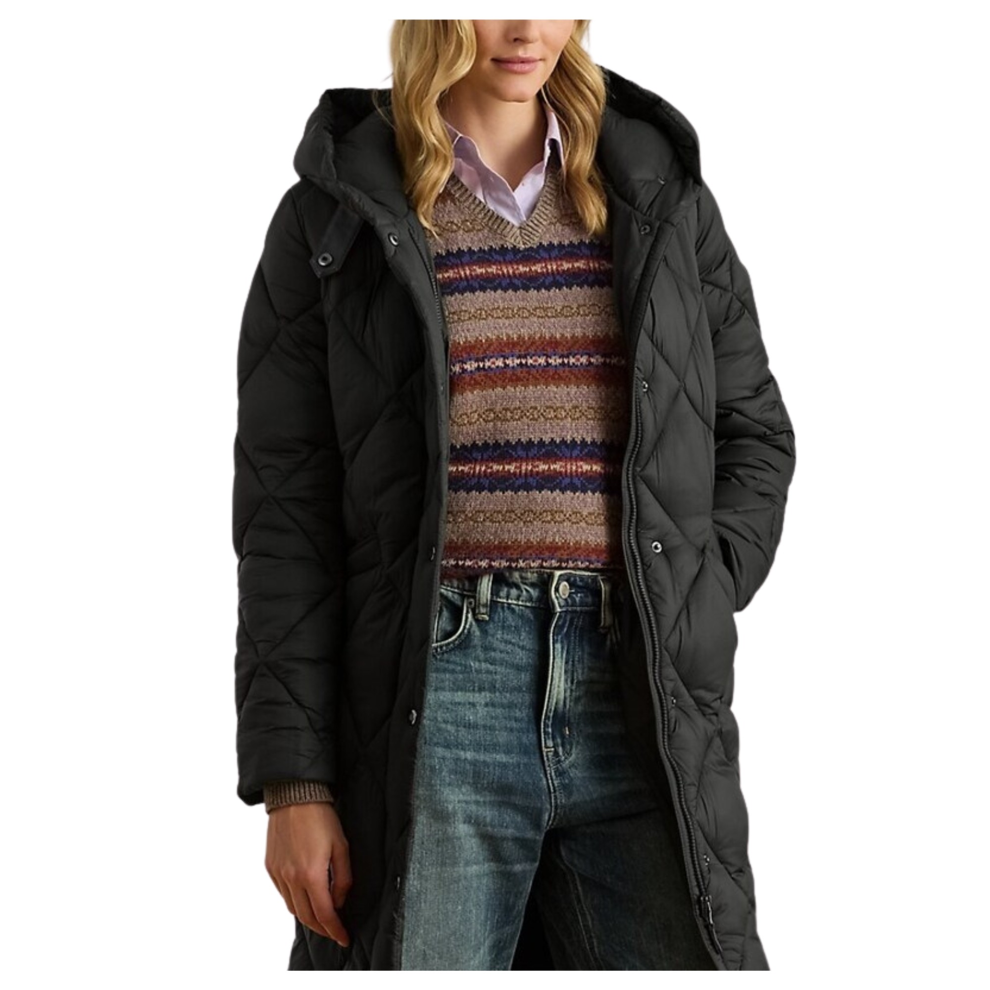 LAUREN RALPH LAUREN Striukė moterims, Juoda, Sf pf diaql insulated coat 2