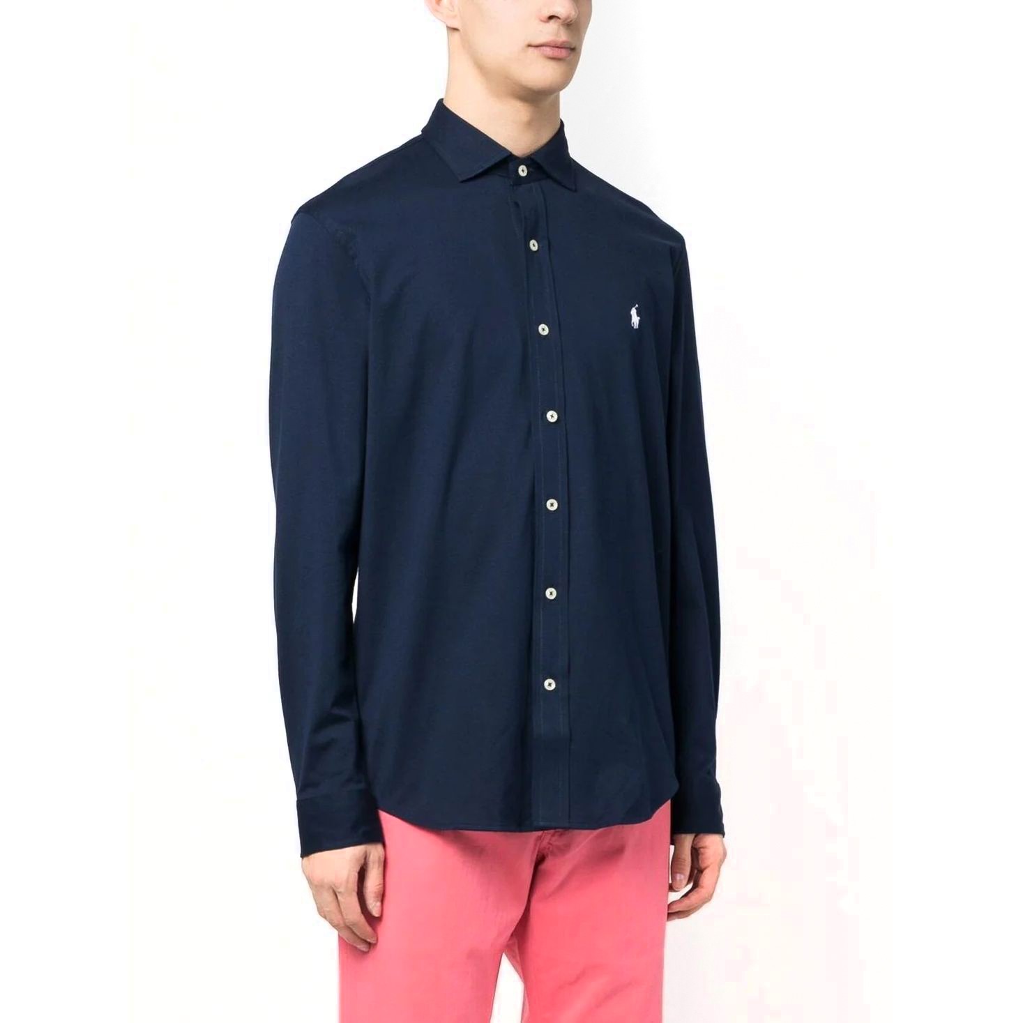 POLO RALPH LAUREN Marškiniai ilgomis rankovėmis vyrams, Mėlyna, Long sleeve sport shirt 1