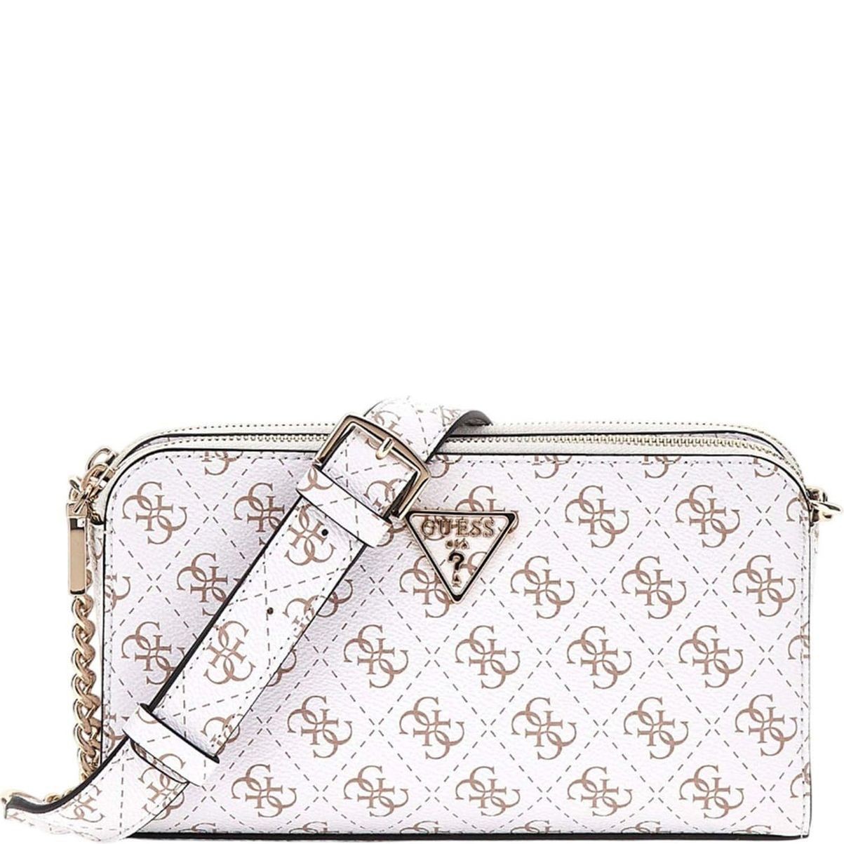 GUESS Rankinė per petį moterims, Balta, Eco erica crossbody 1