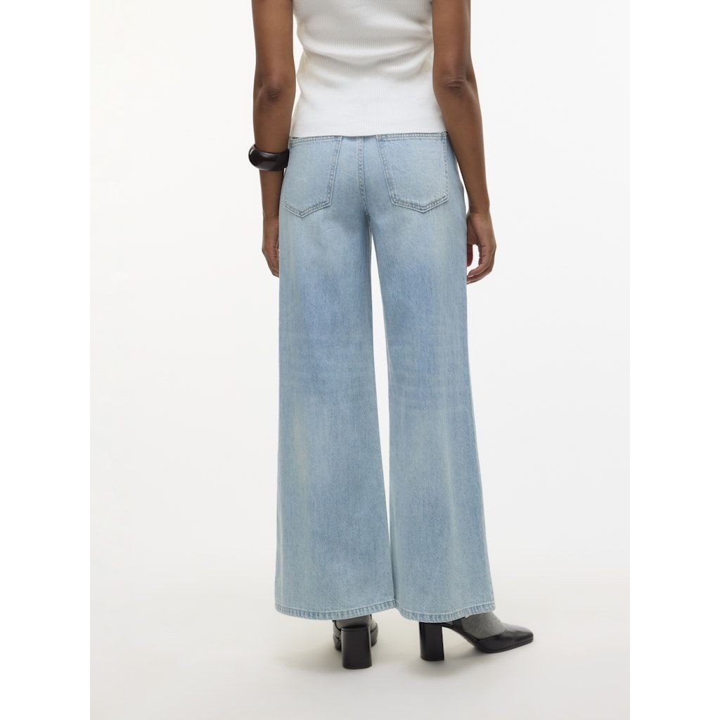 VERO MODA Platūs džinsai moterims, Mėlyna, Annet wide 5