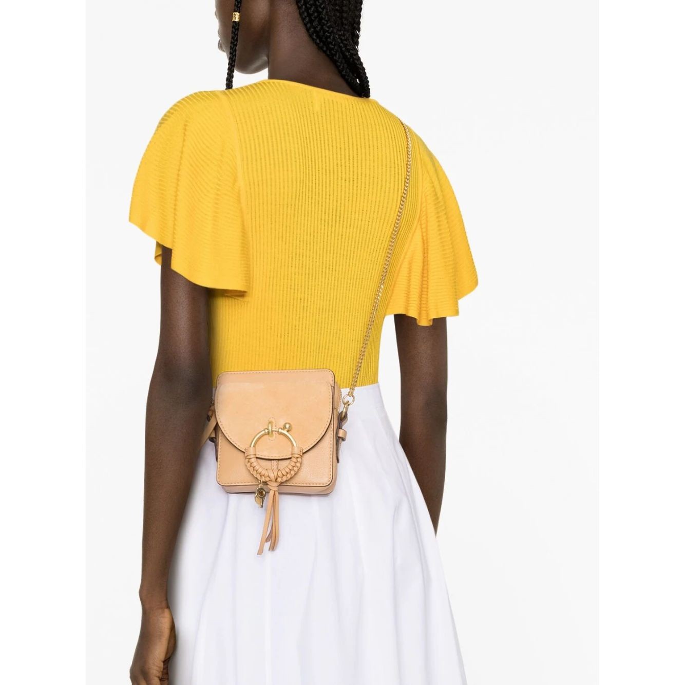 SEE BY CHLOE Rankinė per petį moterims, Ruda, Joan mini crossbody 3
