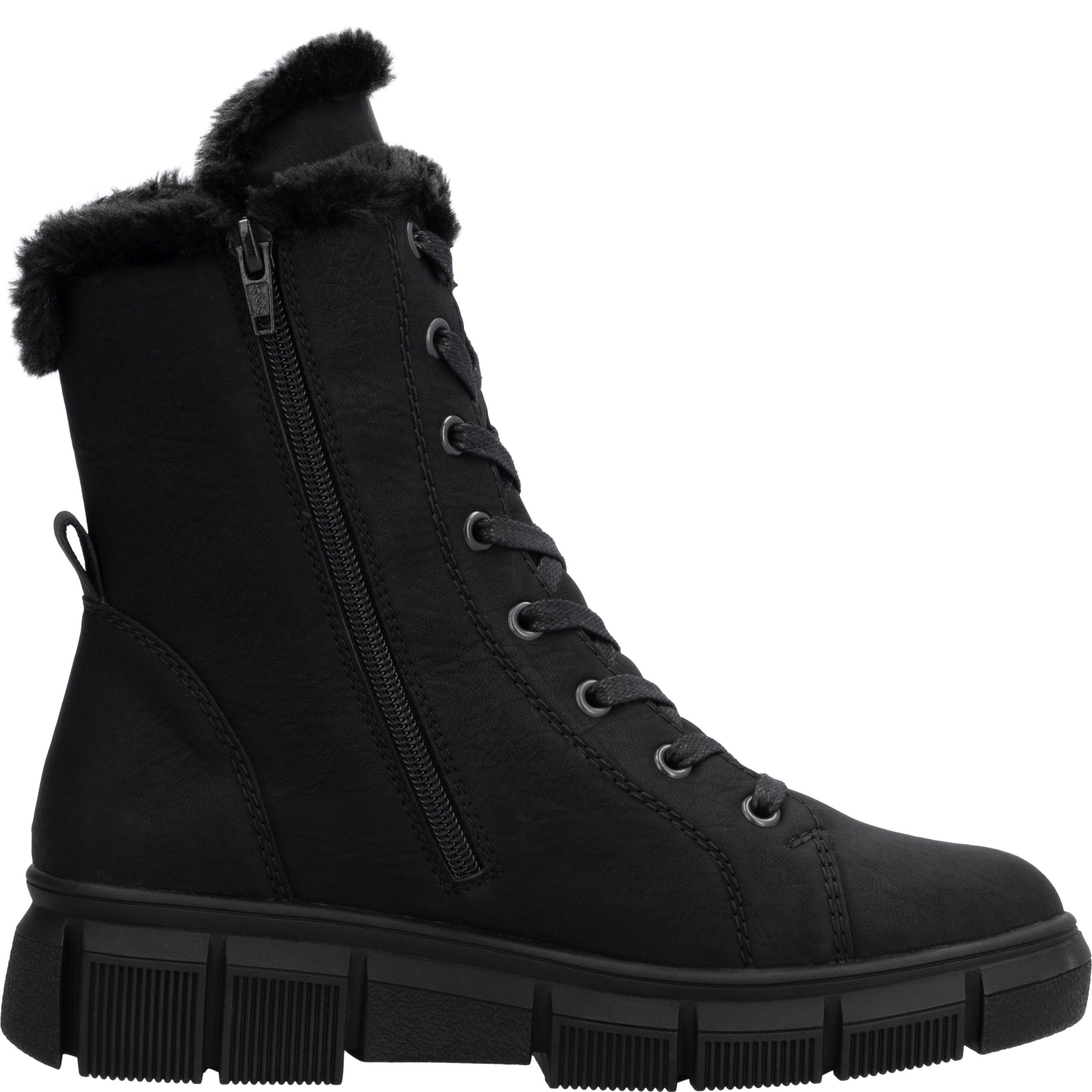 RIEKER Aulinukai moterims, Juoda, Ladies mid height boots 5