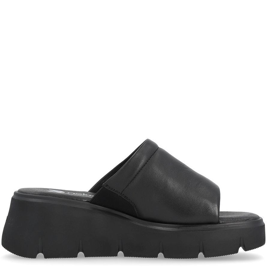 RIEKER Klumpės moterims, Juoda, MULES 7