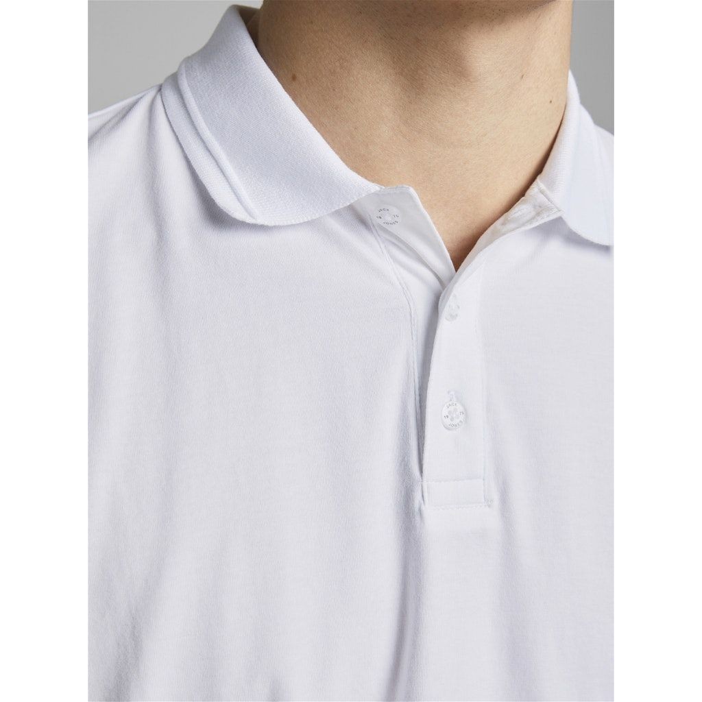 JACK & JONES Polo marškiniai trumpos rank. vyrams, Balta, JPRBLALOGO SPRING SS 3