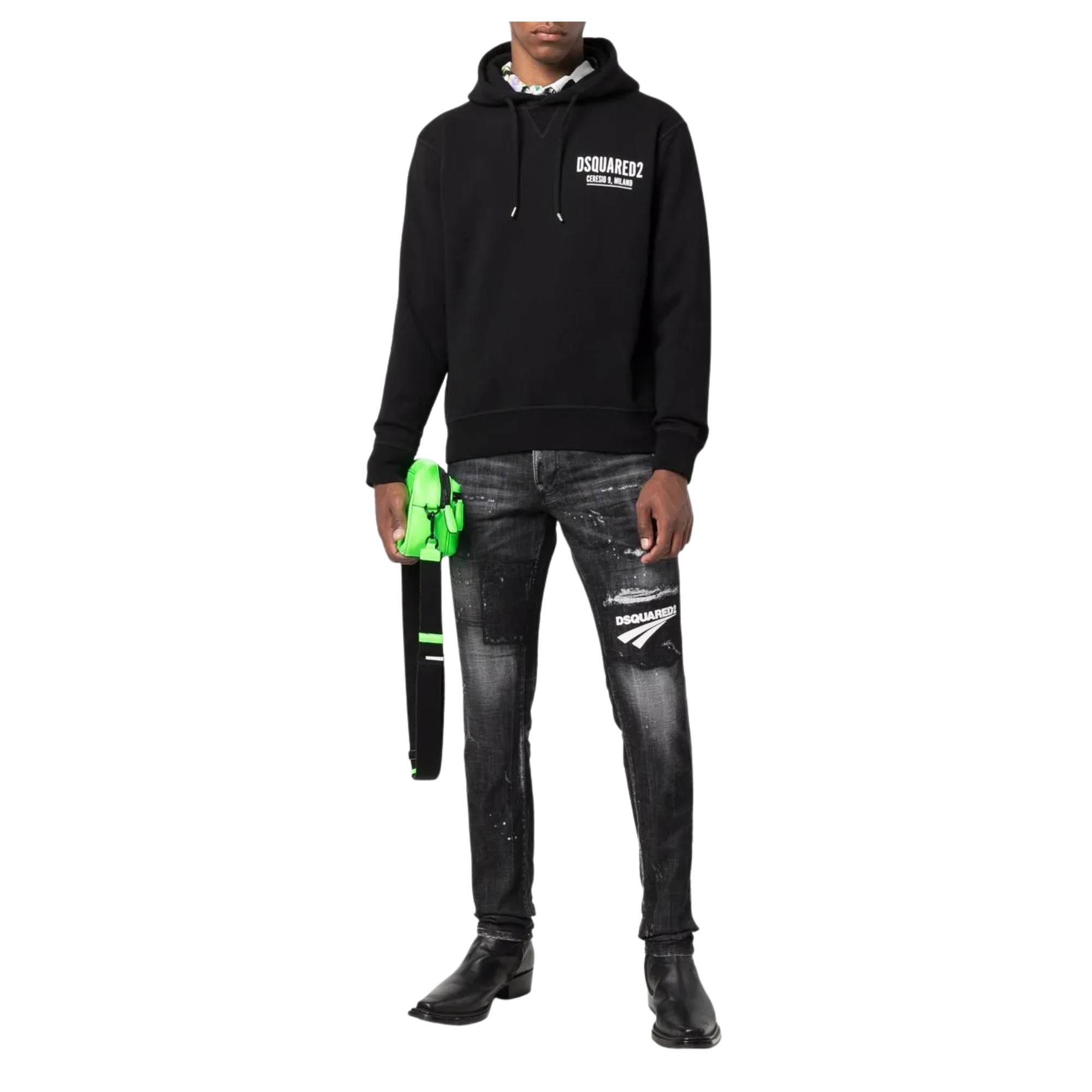 DSQUARED2 Megztinis vyrams, Juoda, SWEATSHIRT 2