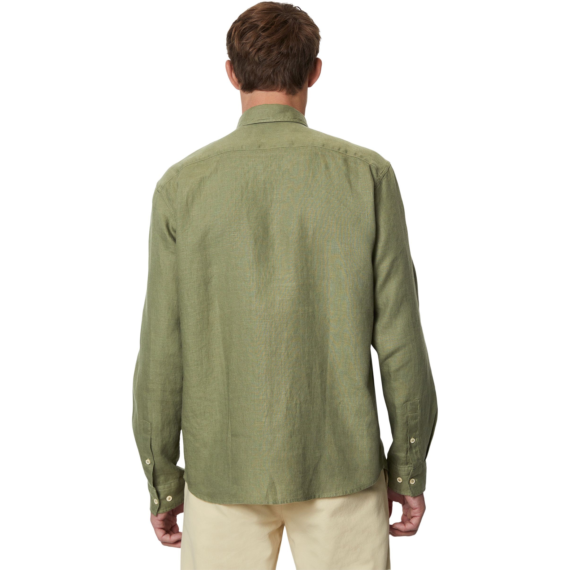 MARC O'POLO Marškiniai ilgomis rankovėmis vyrams, Žalia 3