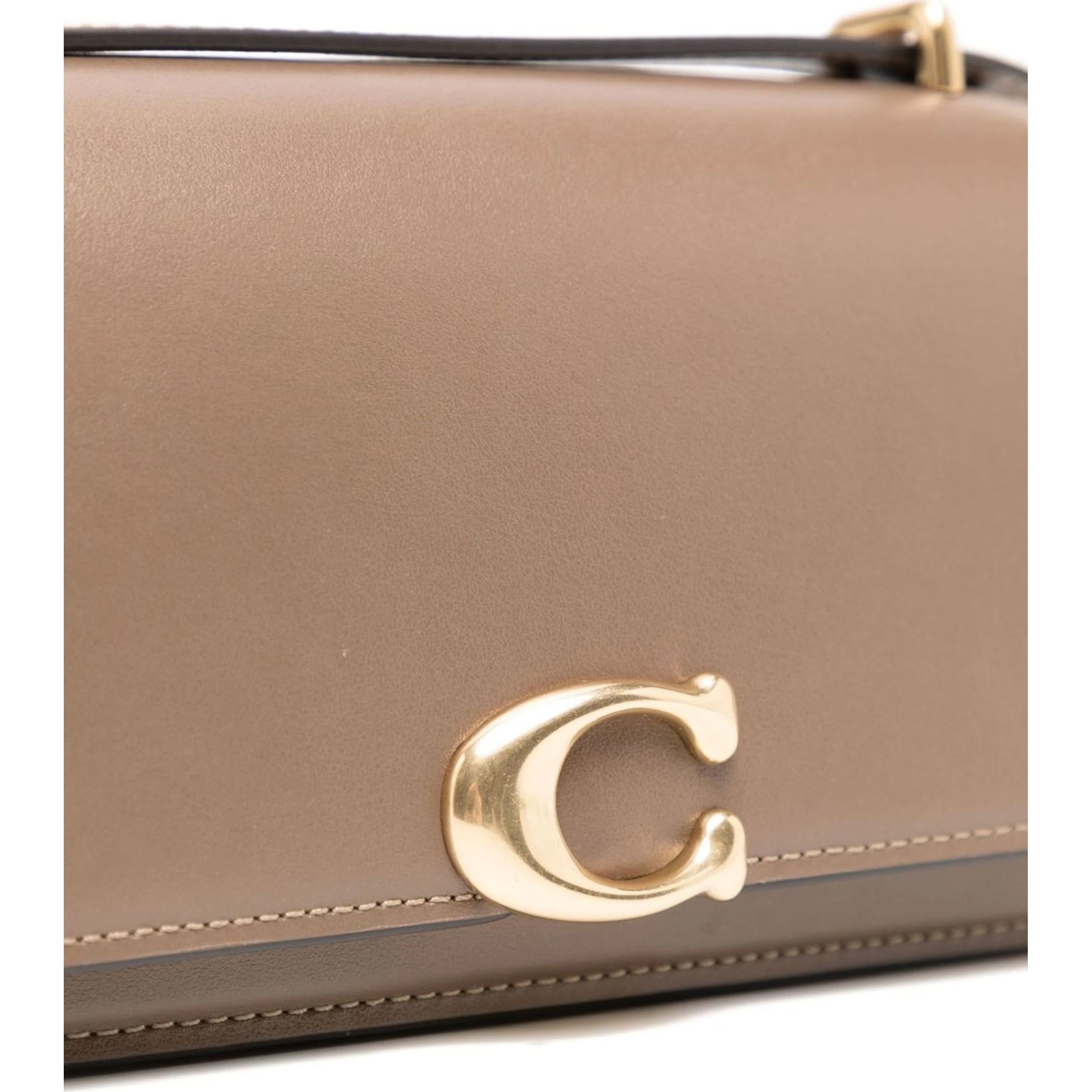 COACH Rankinė per petį moterims, Pilka, Calf leather bandit crossbody 3