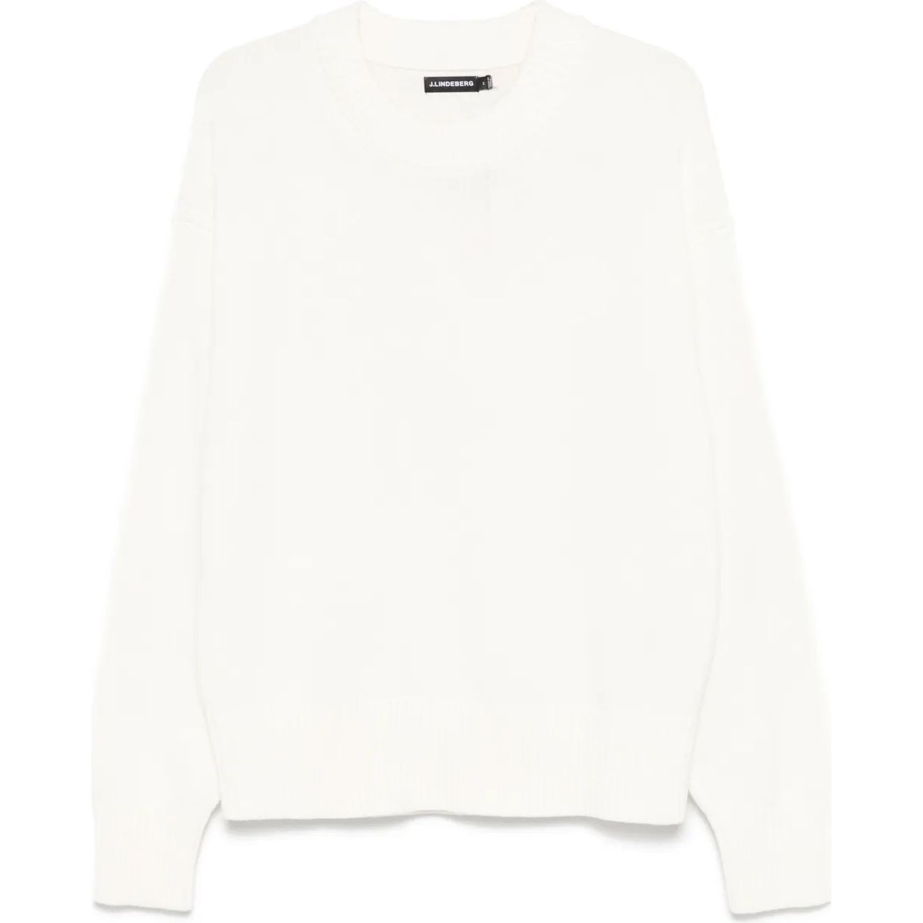 J.LINDEBERG Megztinis vyrams, Balta, Eddy cotton wool crew neck