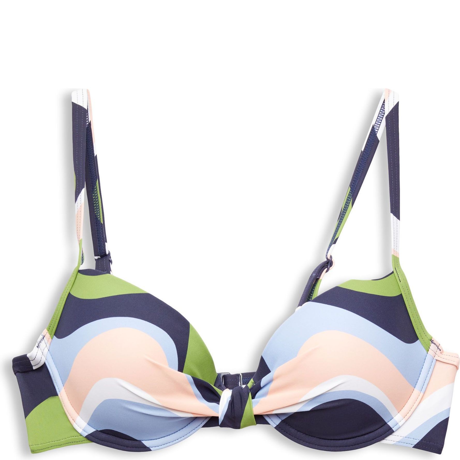 ESPRIT Viršutinė kostiumėlio dalis moterims, Mėlyna, Wave beach Bikini top 1
