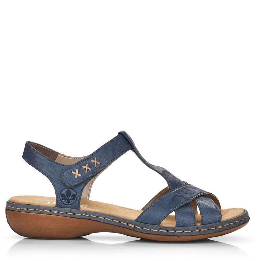 RIEKER Basutės moterims, Mėlyna, SANDALS 2
