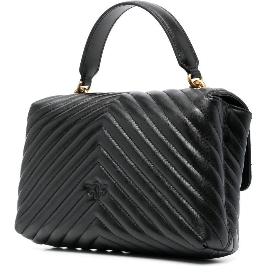 PINKO Rankinė per petį moterims, Juoda, Love puff baby crossbody 2