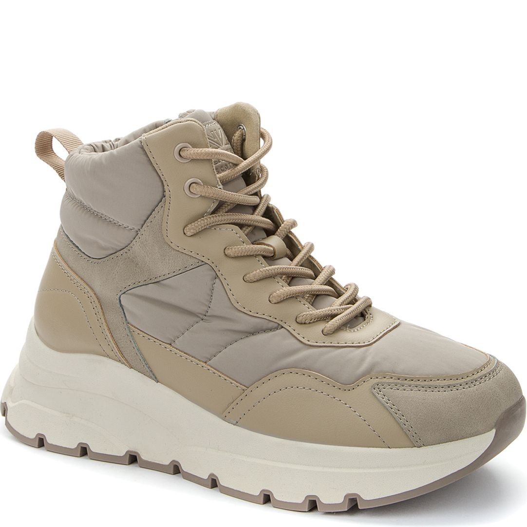 CROSBY Pašiltinti aulinukai moterims, Smėlio, WARM BOOTS