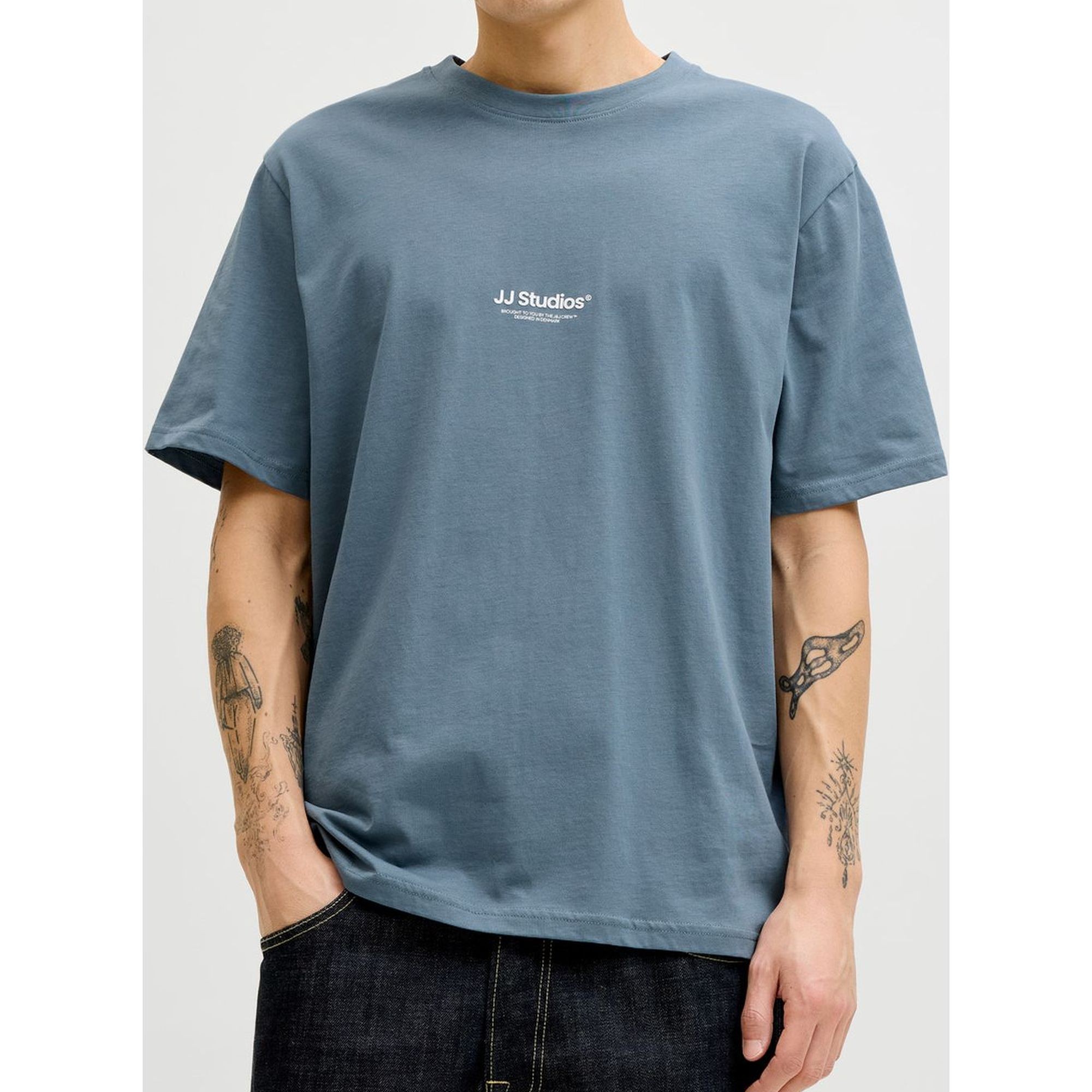 JACK & JONES Marškinėliai vyrams, Mėlyna, Soho crew neck 1