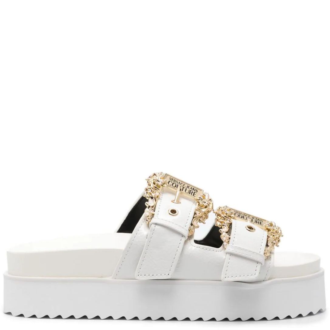 VERSACE JEANS CUTURE Šlepetės moterims, Balta, Fondo Arizona Slippers 2