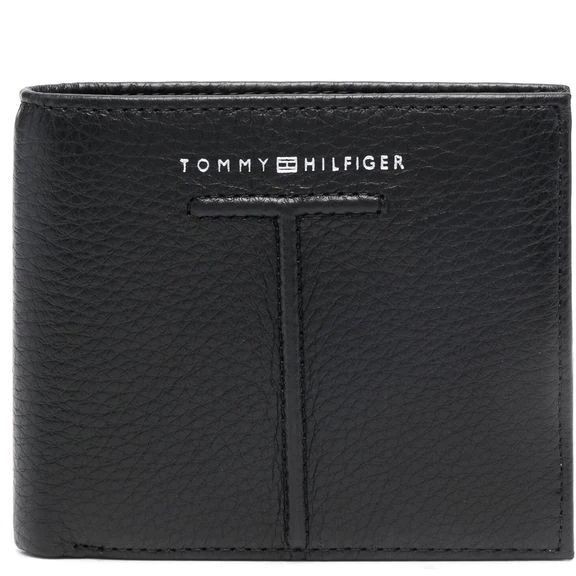 TOMMY HILFIGER Piniginė vyrams, Juoda, TH CENTRAL CC AND COIN 1