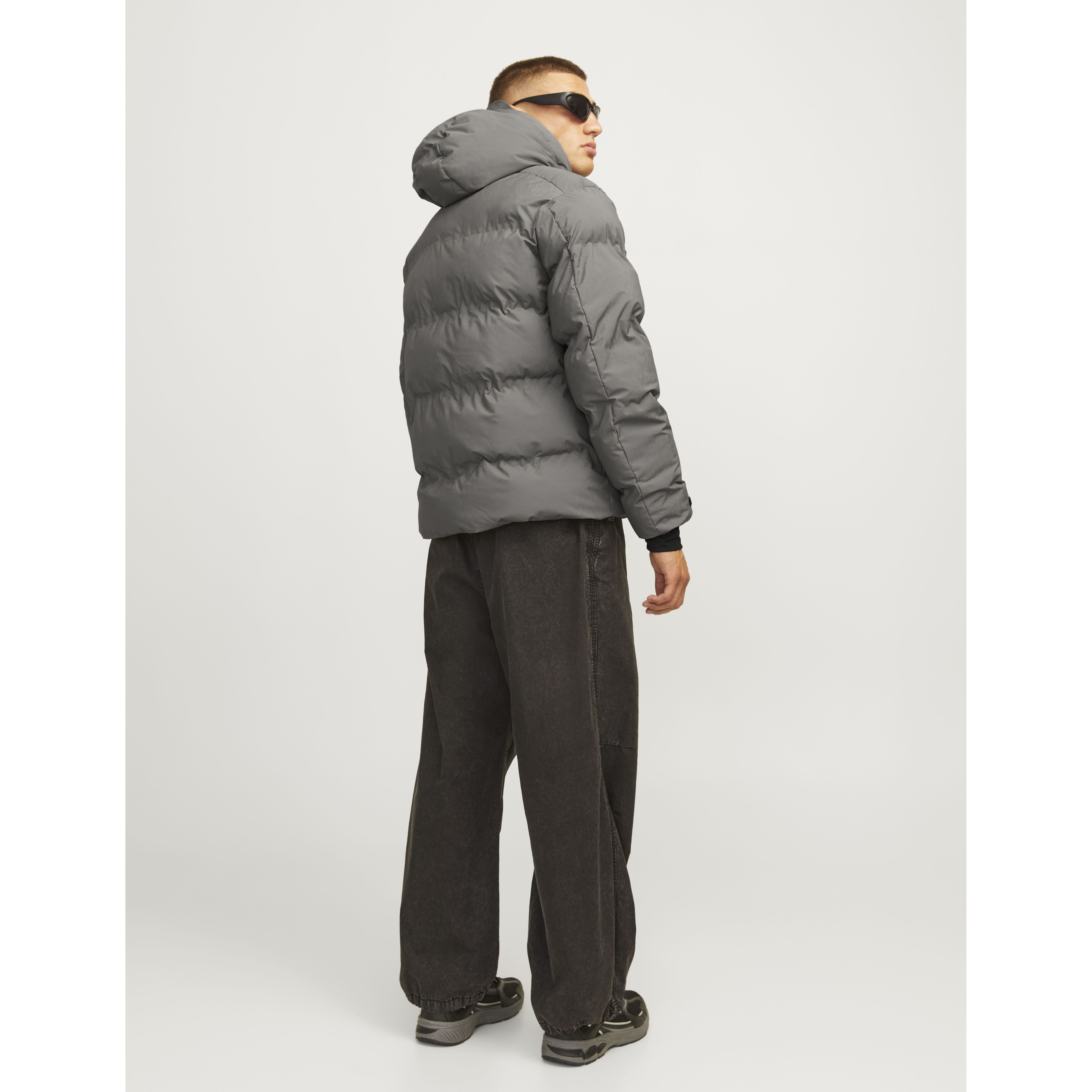 JACK & JONES Pūkinė striukė vyrams, Žalia, Sweep puffer 3