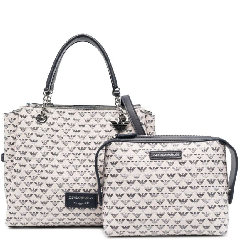 EMPORIO ARMANI Pirkinių krepšys moterims, Mėlyna, Shopping bag 1