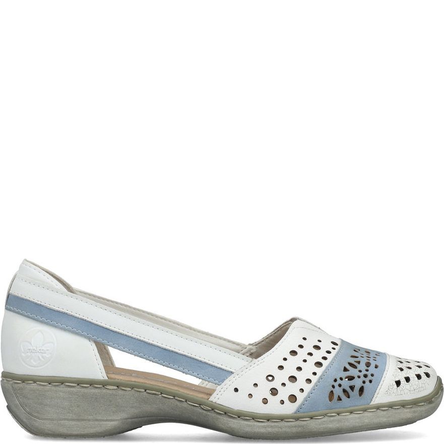 RIEKER Balerinos moterims, Balta, Ballerinas 2