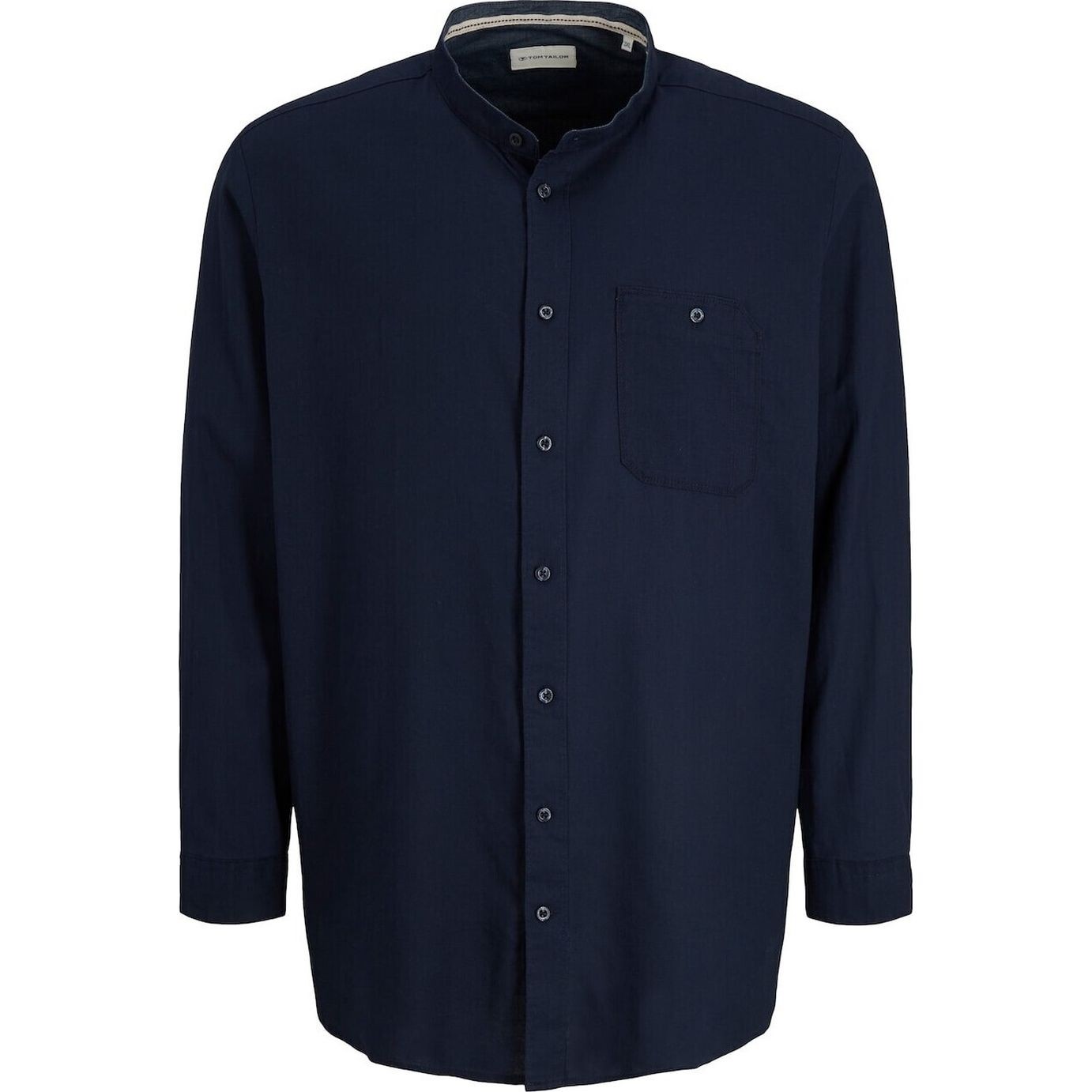 TOM TAILOR Marškiniai ilgomis rankovėmis vyrams, Juoda, Marškiniai