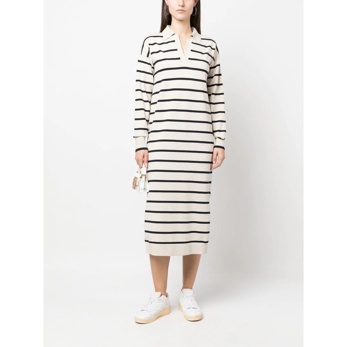 TOMMY HILFIGER Megzta suknelė moterims, Kūno, Soft regular polo knit dress 2