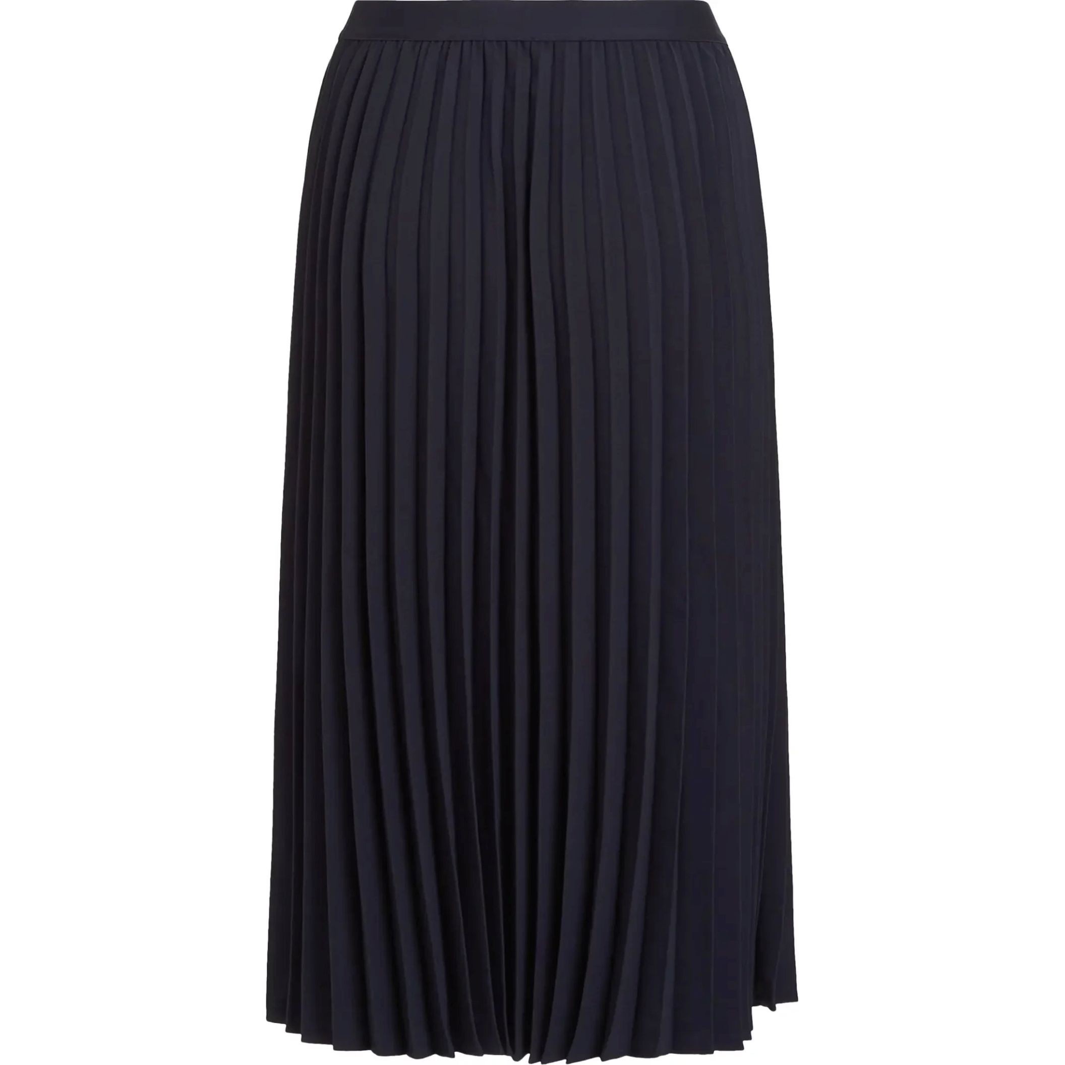 TOMMY HILFIGER Midi sijonas moterims, Mėlyna, Fluid twill pleated midi skirt 1