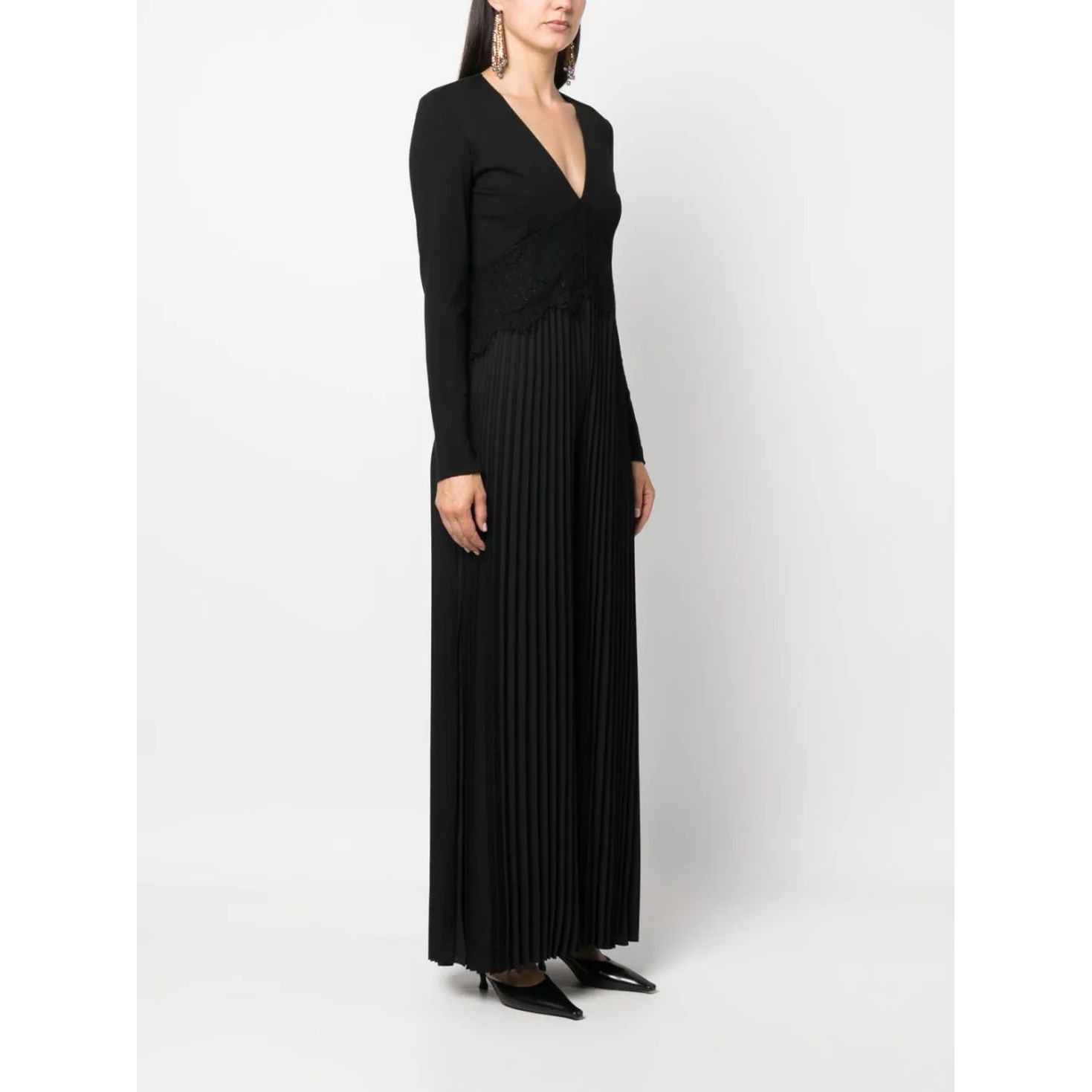TWINSET Maxi suknelė moterims, Juoda, V-neck maxi dress 3