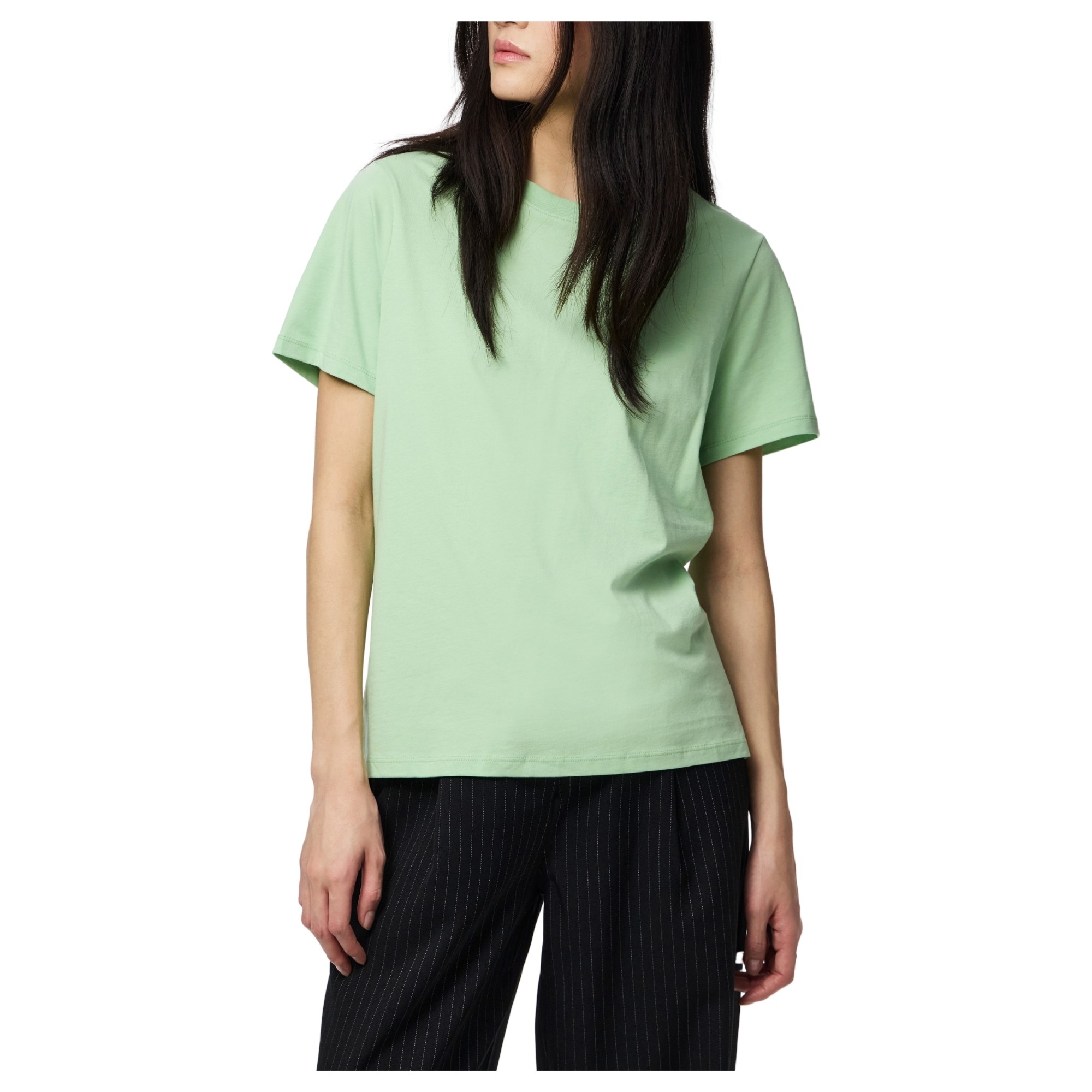 PIECES Marškinėliai moterims, Žalia, Ria solid 1