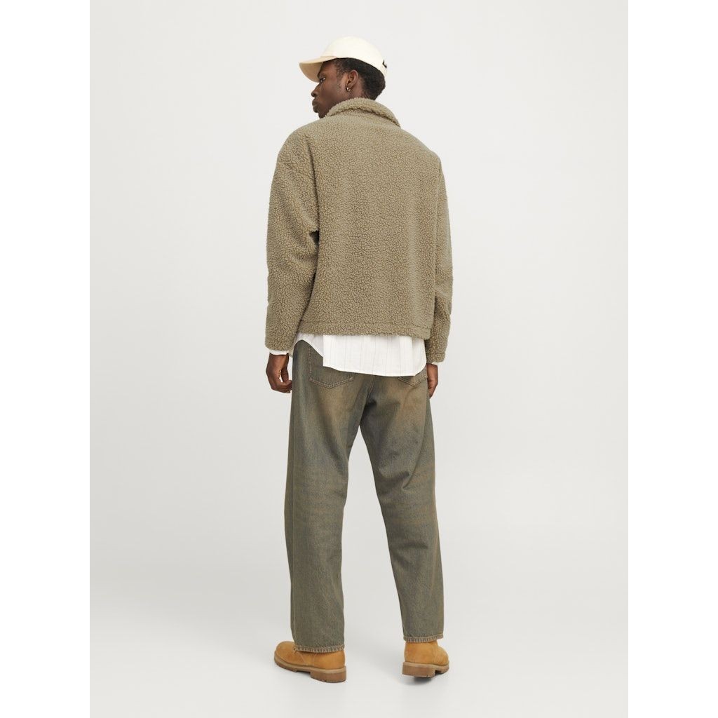 JACK & JONES Megztinis vyrams, Smėlio, Roxbury teddy sweat high neck 7