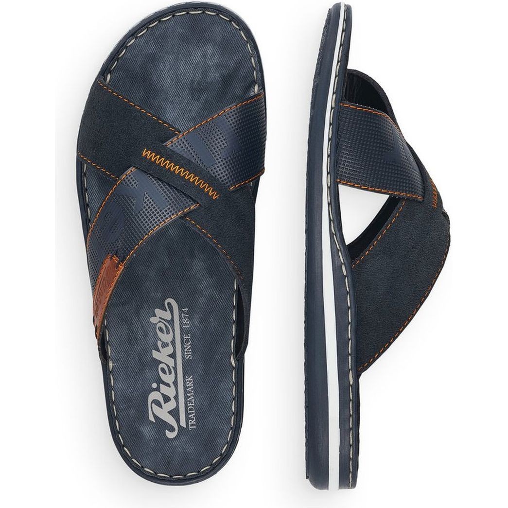 RIEKER Šlepetės vyrams, Mėlyna, SLIPPERS 9