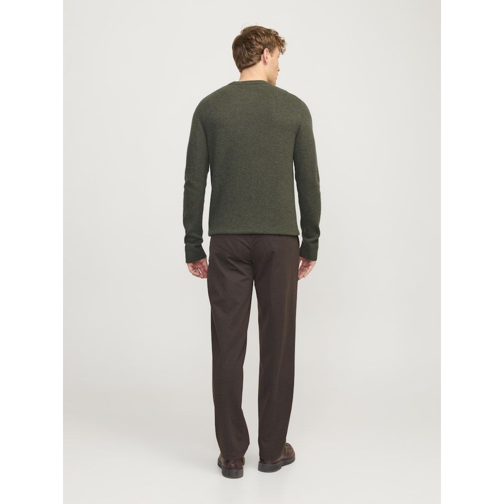 JACK & JONES Megztinis vyrams, Chaki, Lambs wool knit crew neck 2