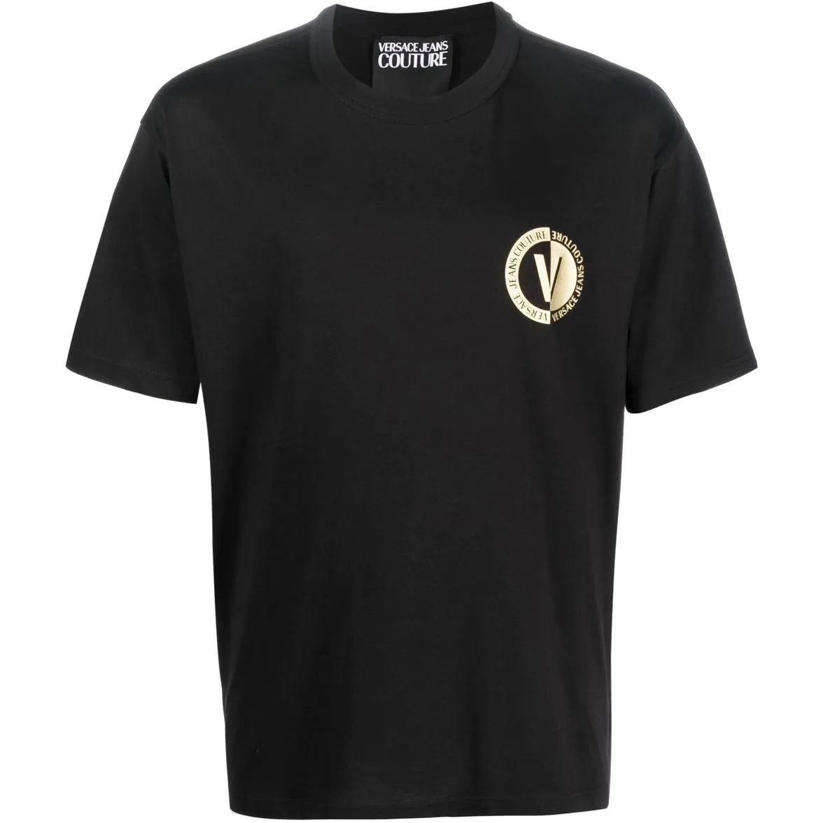 VERSACE JEANS CUTURE Marškinėliai trump. rankovėmis vyrams, Juoda, New vemblem t-shirt 1
