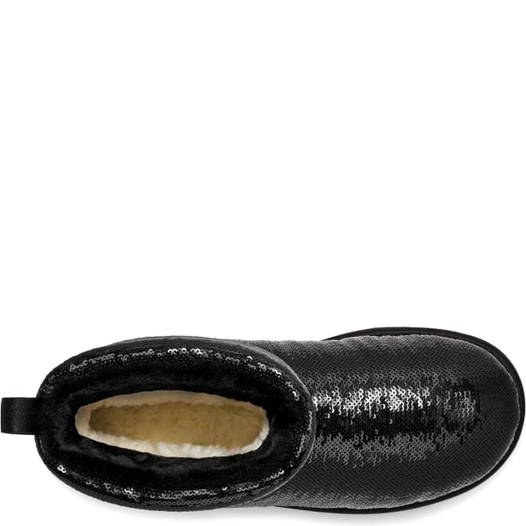 UGG Pašiltinti aulinukai moterims, Juoda, Classic Mini Mirro booties 5