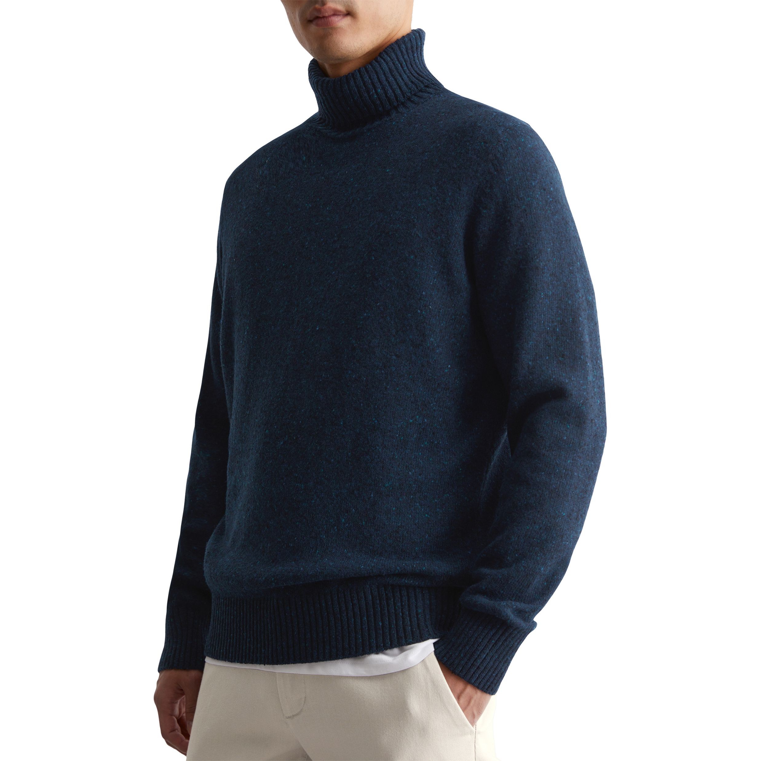 MARC O'POLO Megztinis su kaklu vyrams, Mėlyna, Turtleneck 430506660172 4