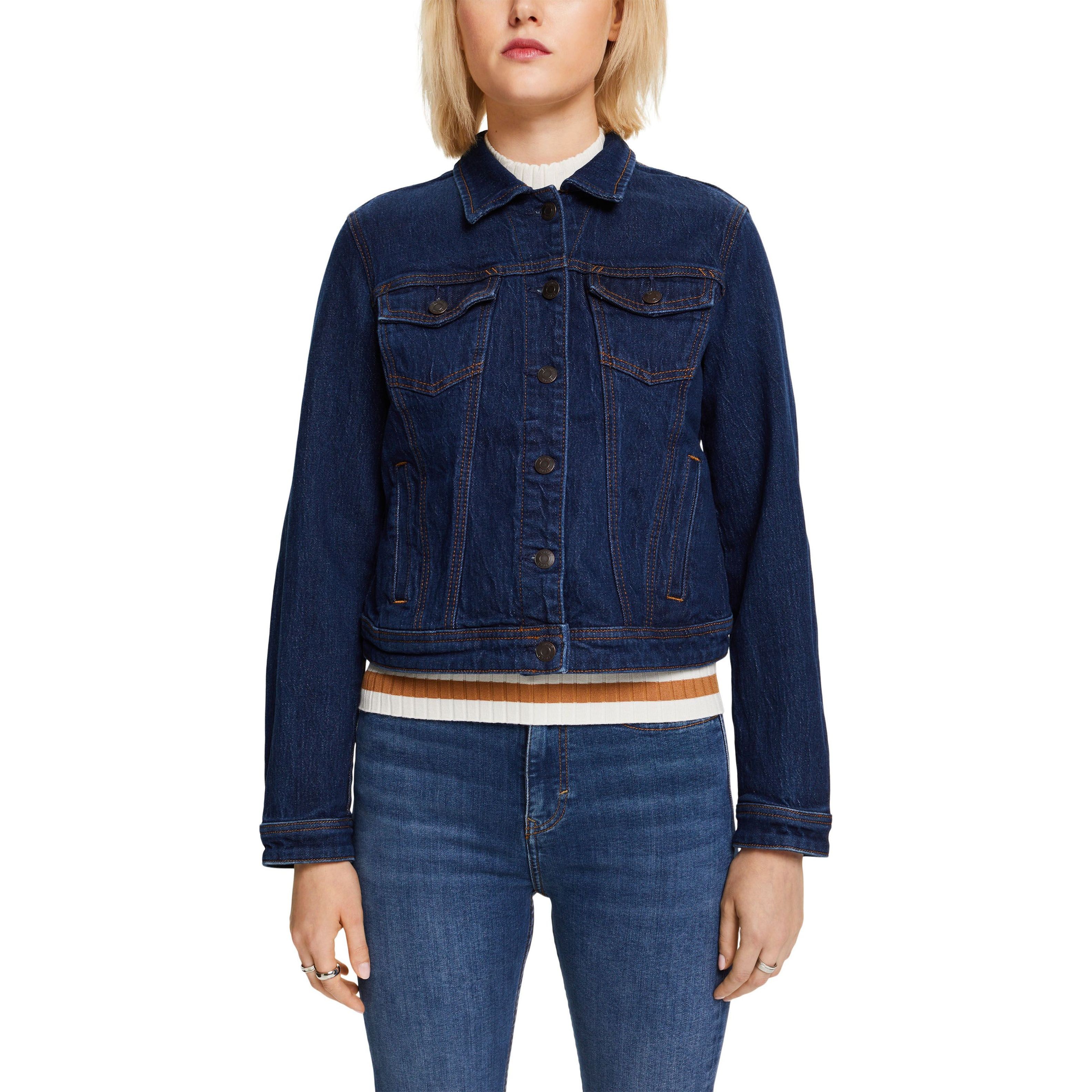 ESPRIT Striukė moterims, Mėlyna, Jackets indoor denim 2