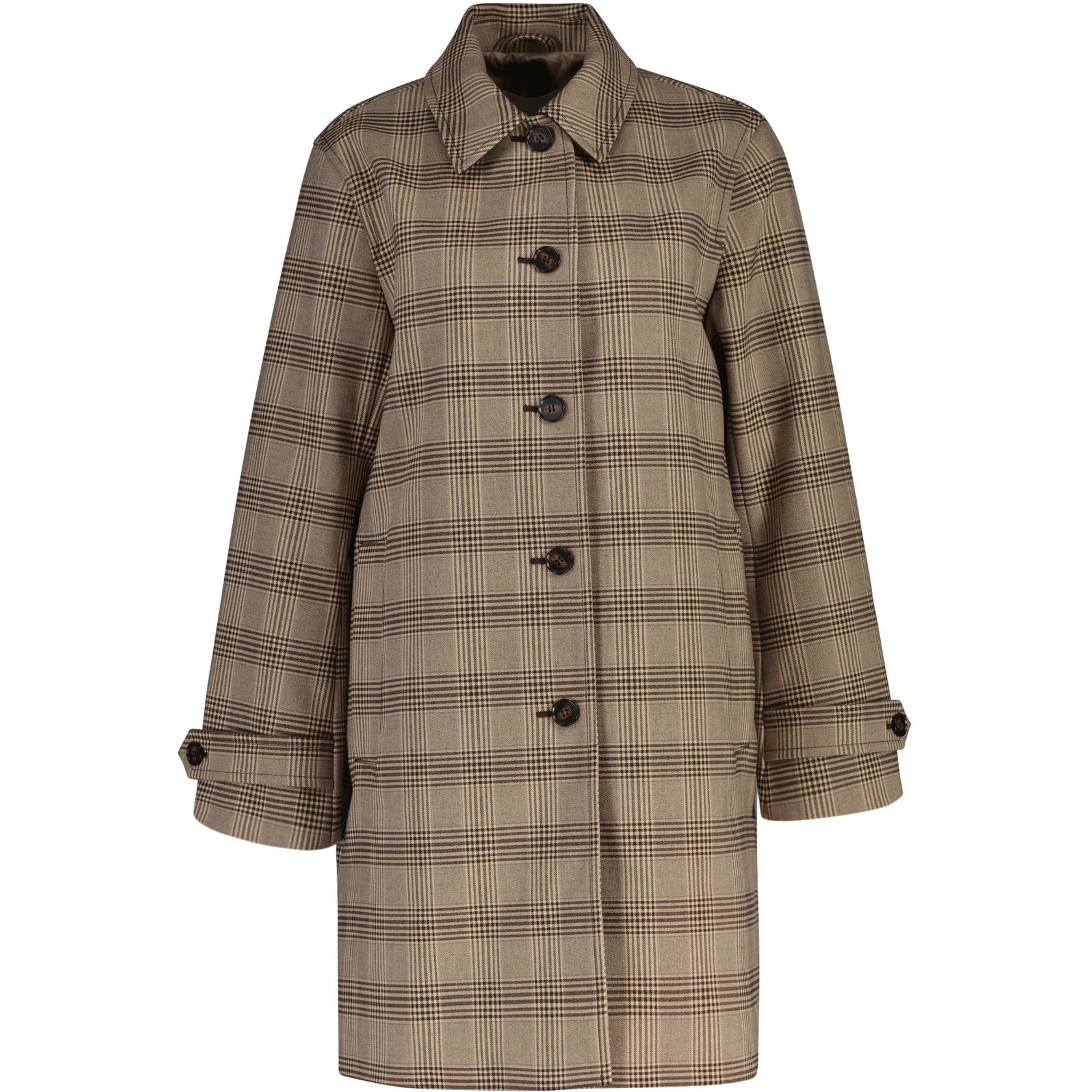 GANT Paltas moterims, Ruda, checked car coat 1