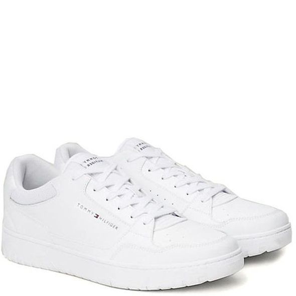 TOMMY HILFIGER Laisvalaikio bateliai vyrams, Balta, Basket core 1