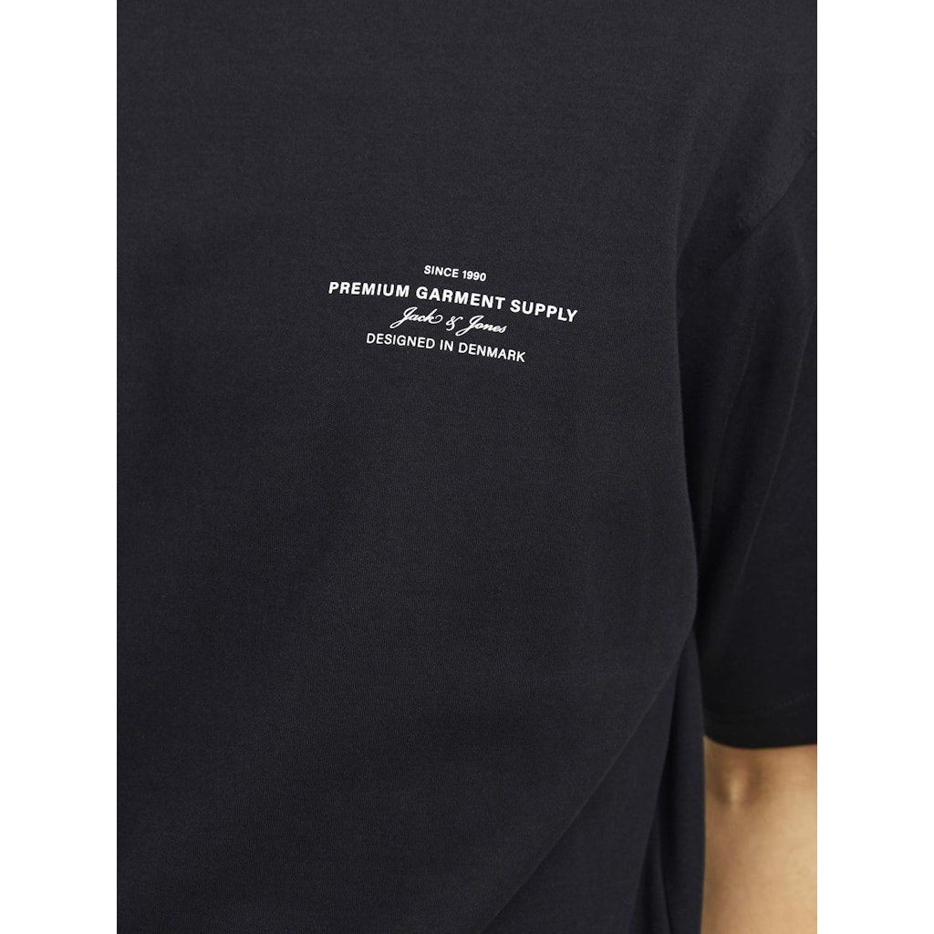 JACK & JONES Marškinėliai vyrams, Juoda, Chad branding 3