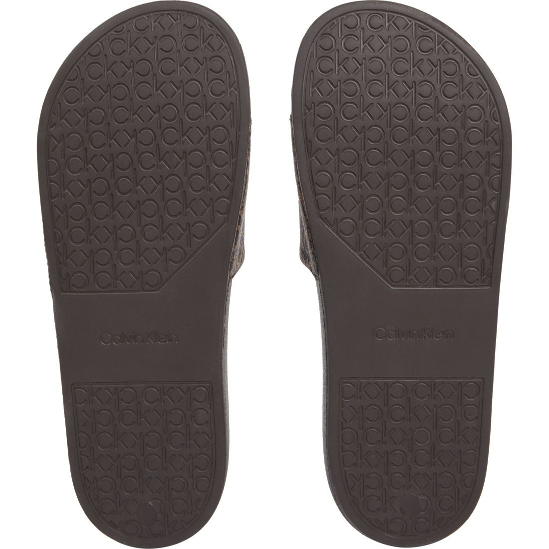 CALVIN KLEIN Šlepetės moterims, Ruda, Pool slide mono 5