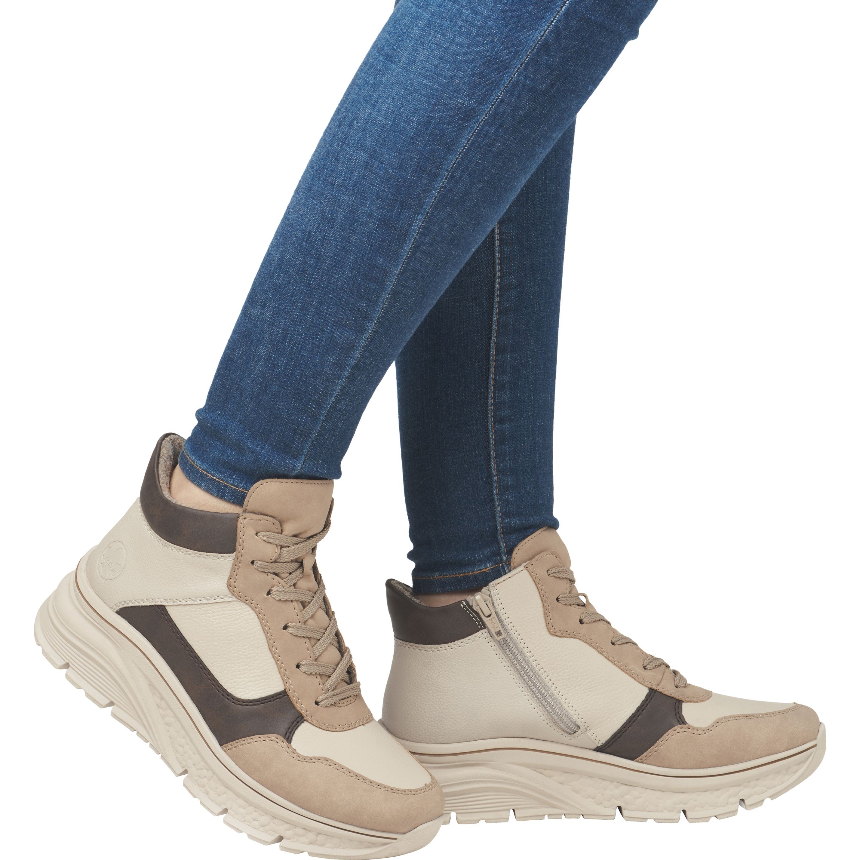 RIEKER Aulinukai moterims, Smėlio, Ladies mid height boots 2