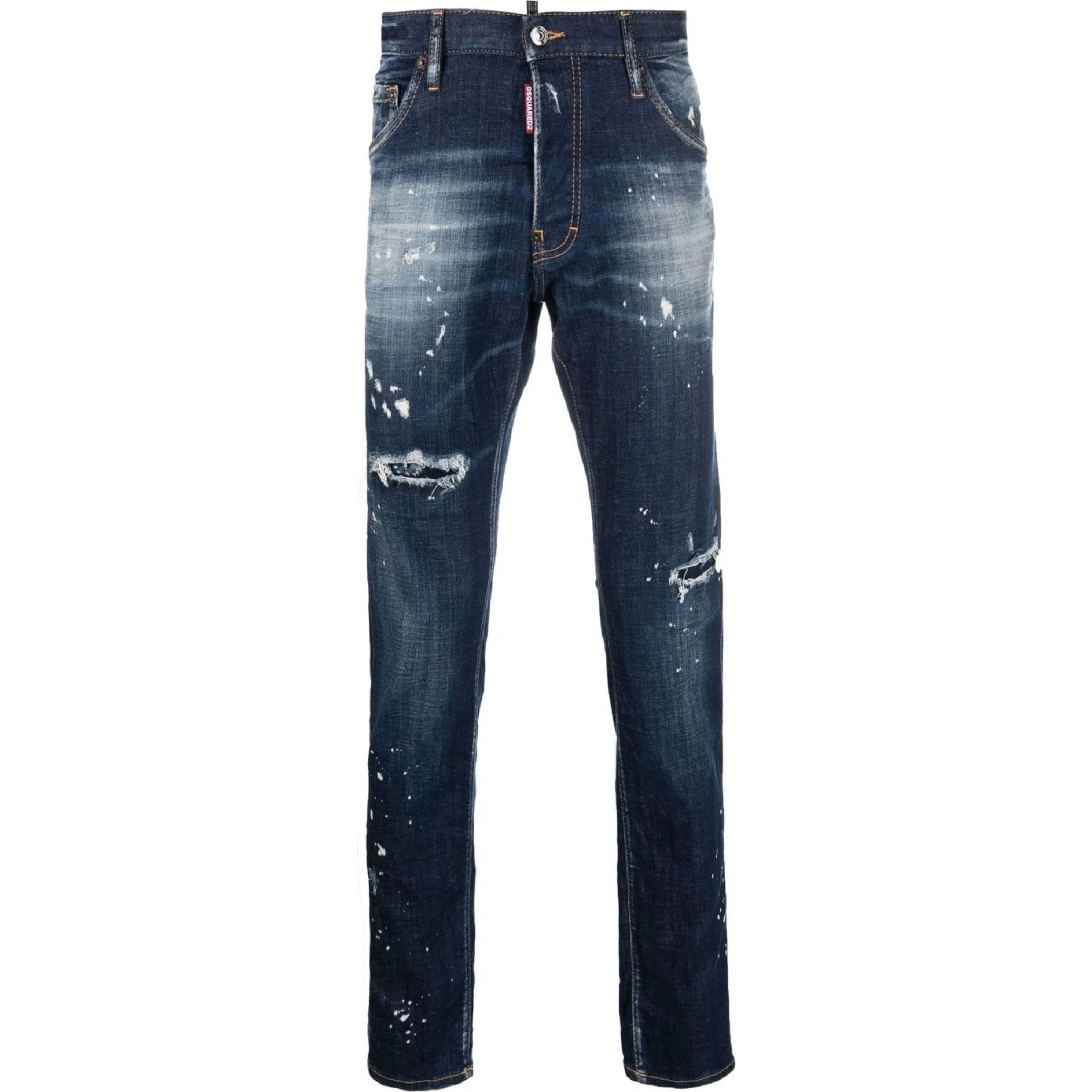 DSQUARED2 Aptempti džinsai vyrams, Mėlyna, Pants 5 pockets 1