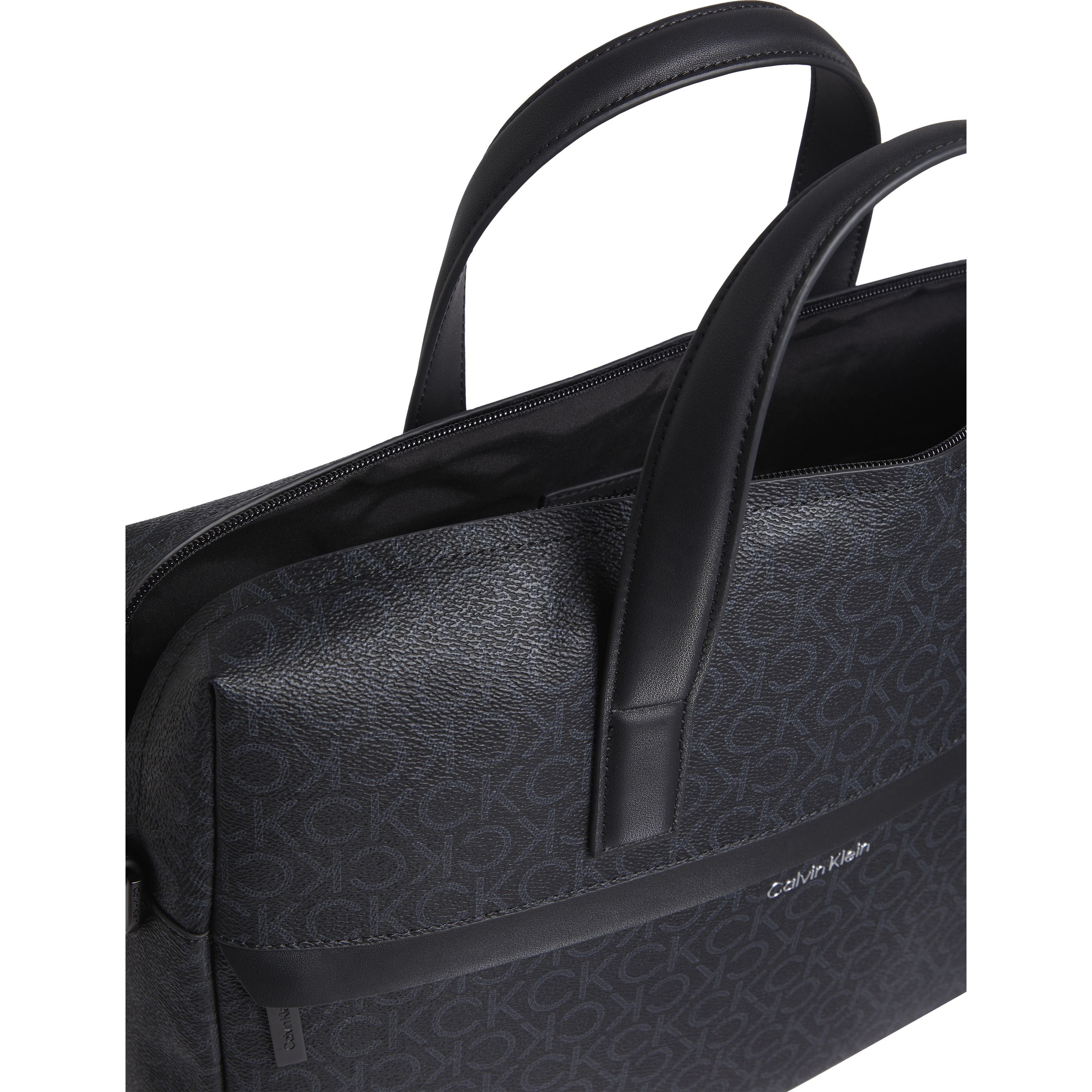 CALVIN KLEIN Dėklas kompiuteriui vyrams, Juoda, Must laptop bag mono 3