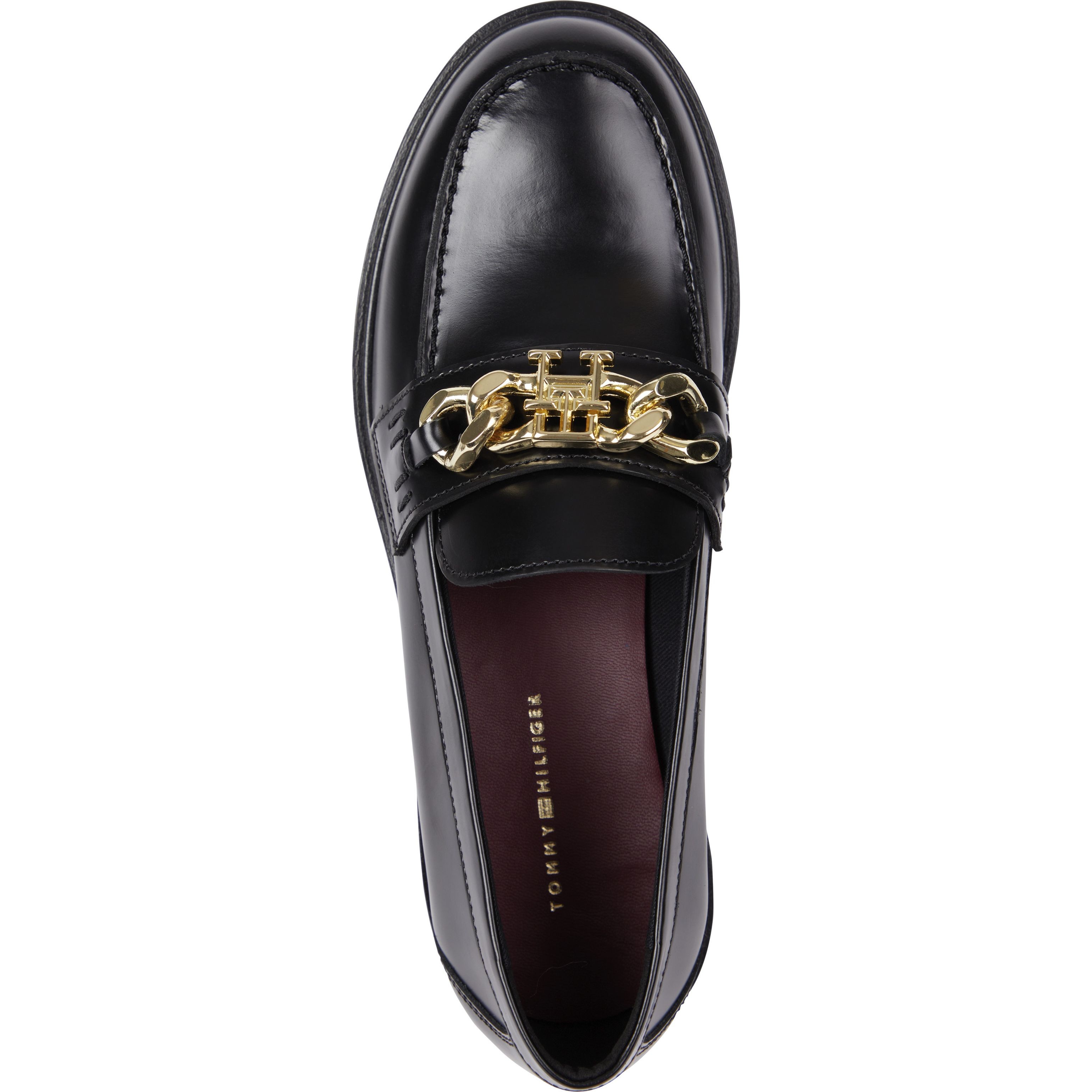 TOMMY HILFIGER Loaferiai moterims, Juoda, Chain loafer 3