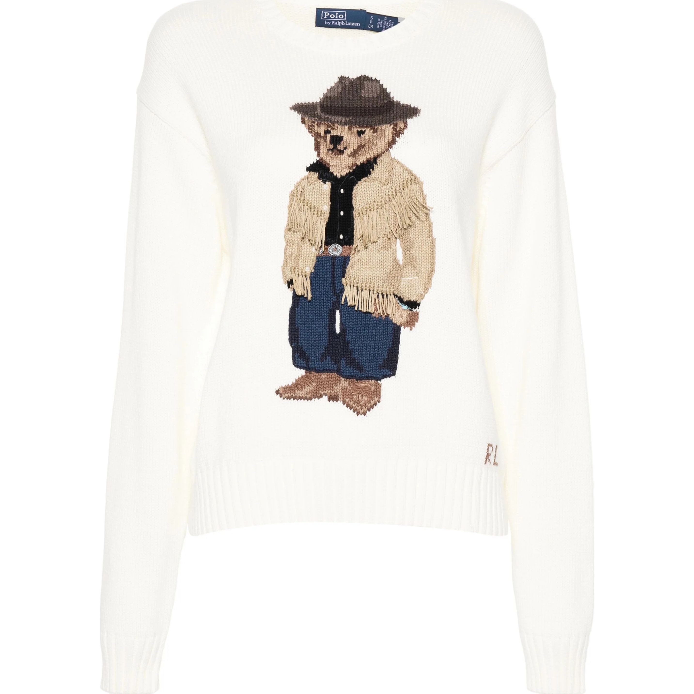 POLO RALPH LAUREN Megztinis moterims, Smėlio, Long sleeve pullover