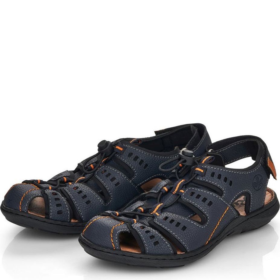 RIEKER Basutės vyrams, Mėlyna, SANDALS 8
