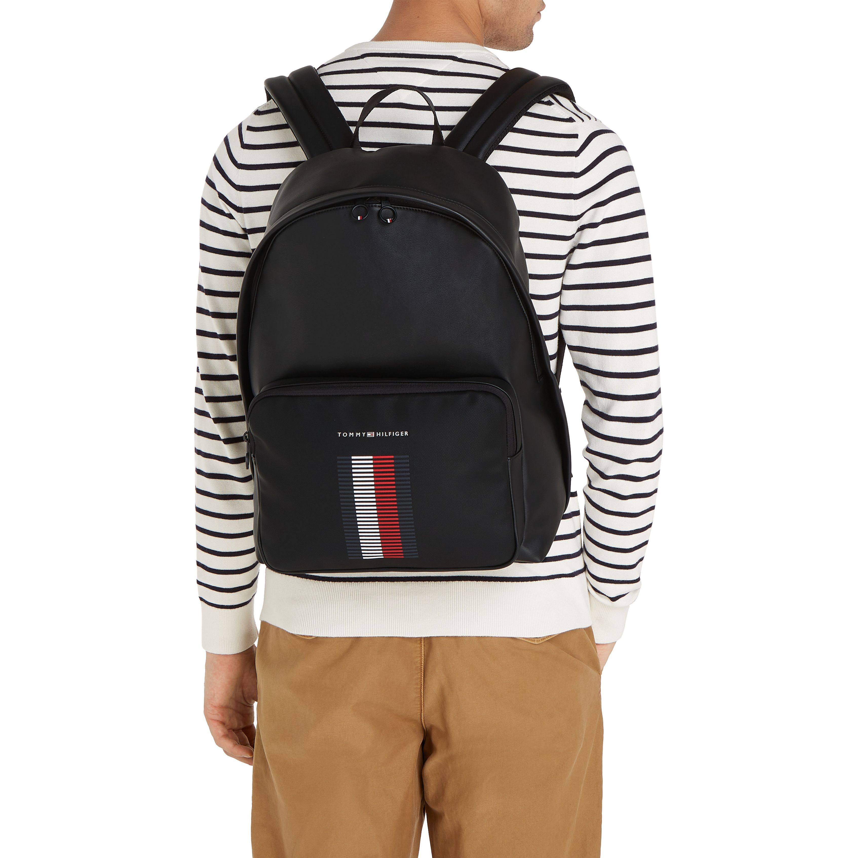 TOMMY HILFIGER Kuprinė vyrams, Juoda, Foundation pque backpack 4