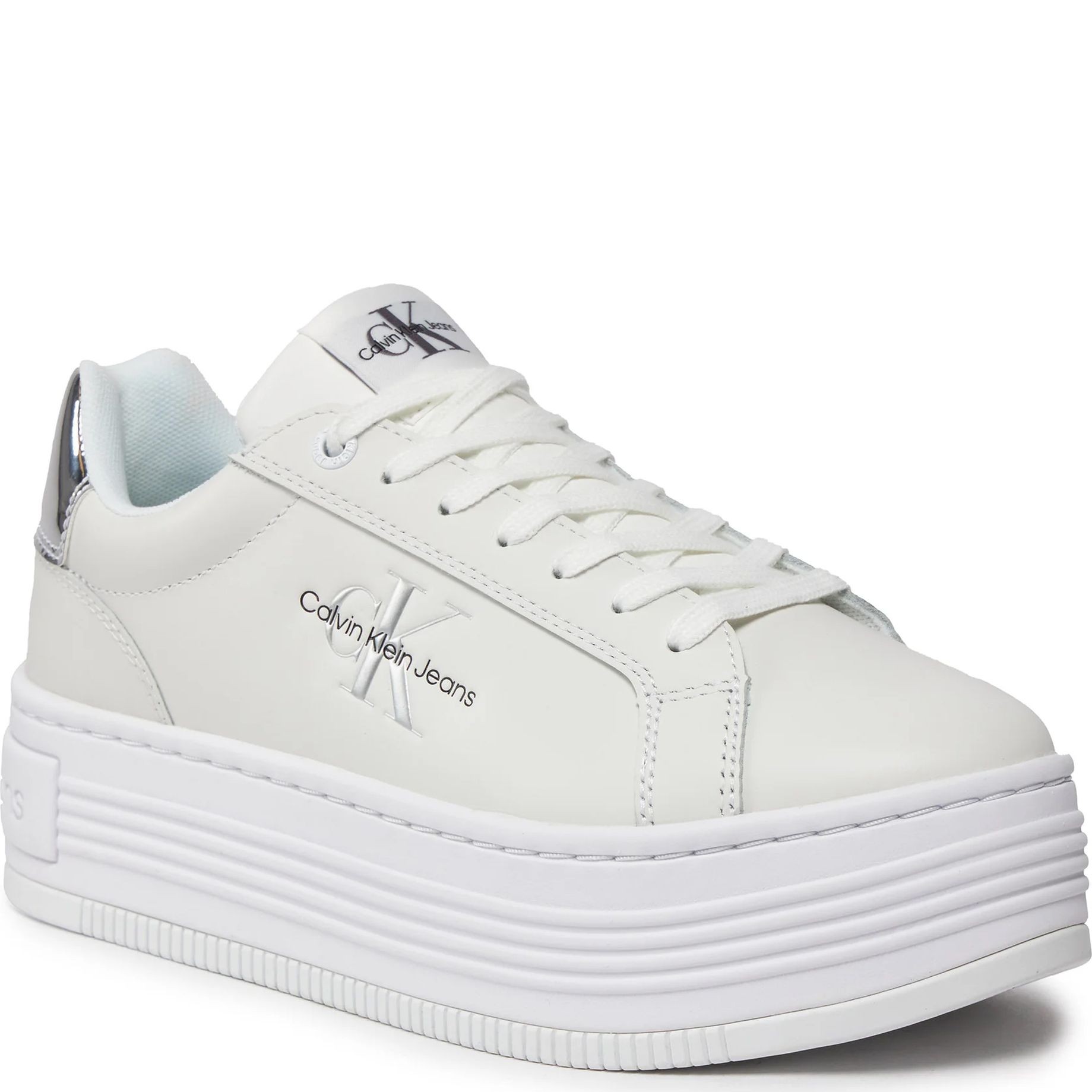 CALVIN KLEIN JEANS Laisvalaikio bateliai moterims, Balta, Bold platf low lace leisure 1