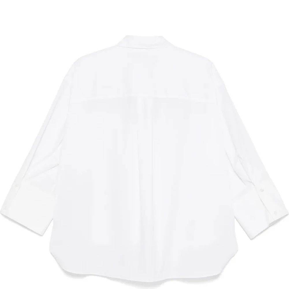 MICHAEL KORS Marškiniai ilgomis rankovėmis moterims, Balta, Solid poplin shirt 2