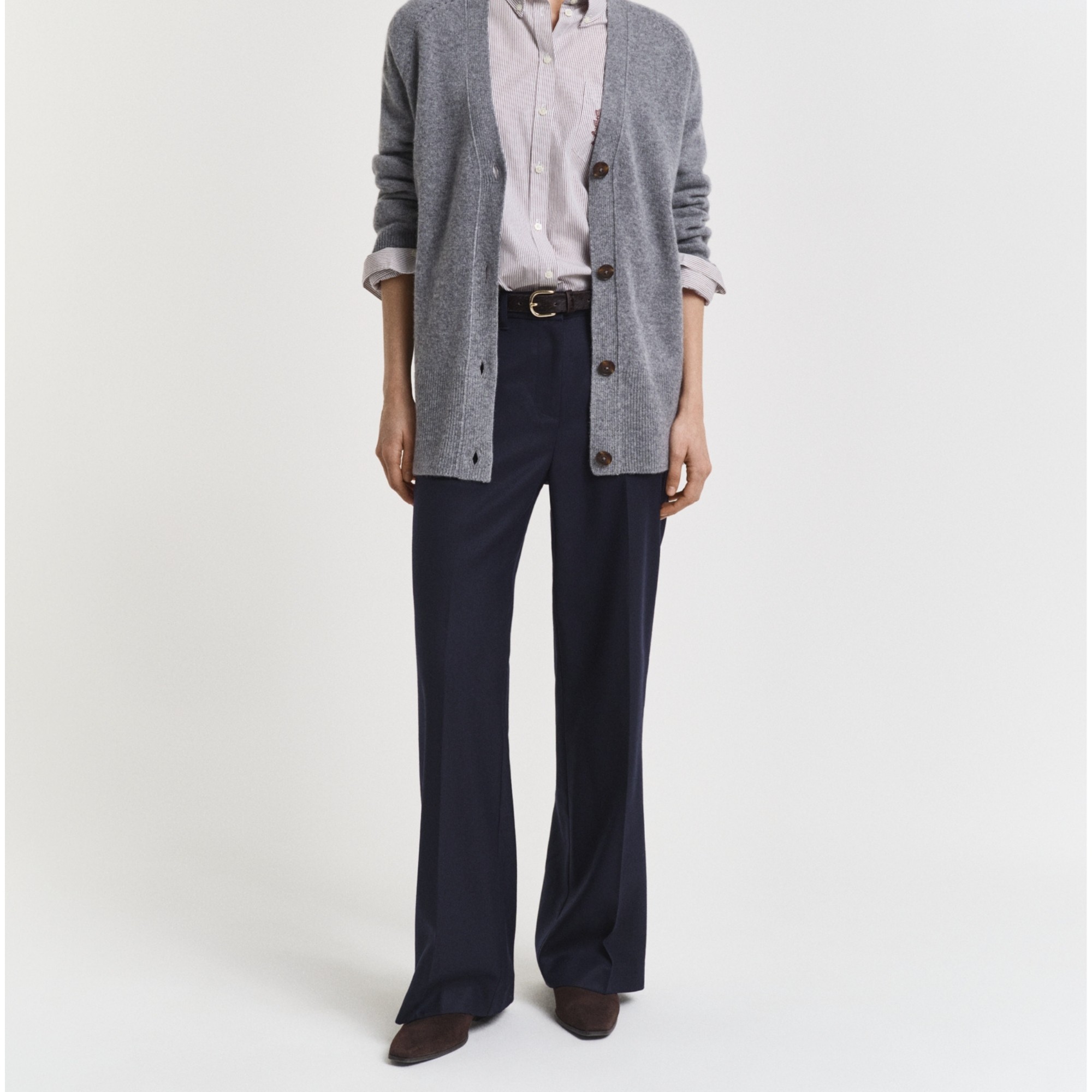 GANT Kelnės moterims, Mėlyna, tailored wool blend pants 2