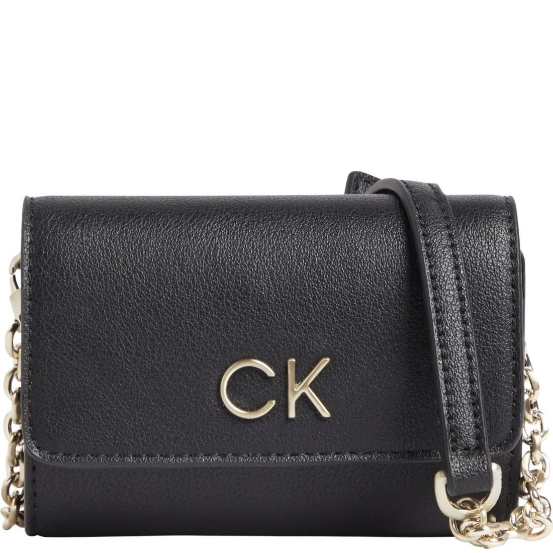 CALVIN KLEIN Rankinė per petį moterims, Juoda, Re-lo strap crossbody 1